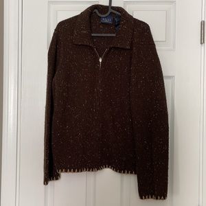 Crazy horse cozy brown knit sweater